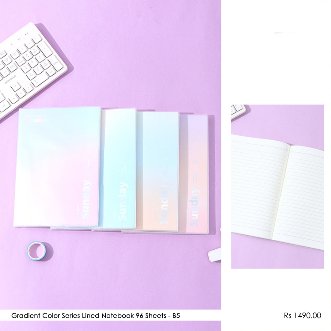 Gradient Color Series Lined Notebook 96 Sheets - B5 – NICKNACK-SL